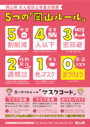 ５つの岡山ルールのポスター