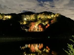 嵐山オレンジライトアップの様子　矢掛町