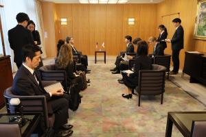 ジェイソン・クーパス在大阪・神戸アメリカ総領事 表敬訪問