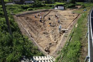 福田湯田遺跡　空撮