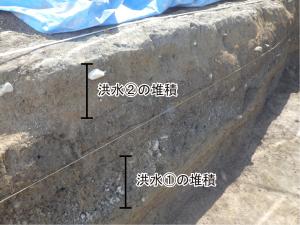 洪水による土砂の堆積状況その２