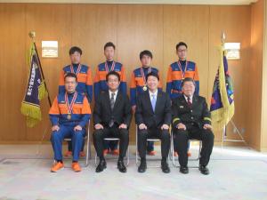 知事特別表彰と岡山県消防協会長特別表彰の表彰式