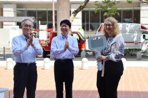 伊原木知事、太田真庭市長、在日ウクライナ大使館一等書記官