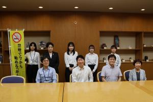 世界禁煙デー啓発のための表敬訪問