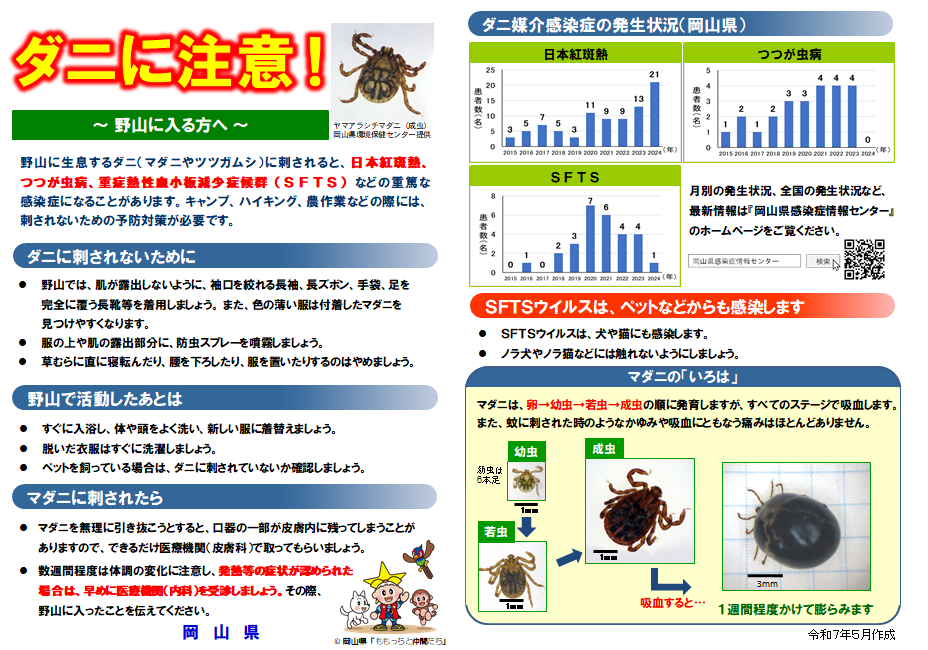 ダニ媒介性感染症予防啓発チラシ