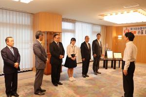 全国中学生少林寺拳法大会優勝者表敬訪問