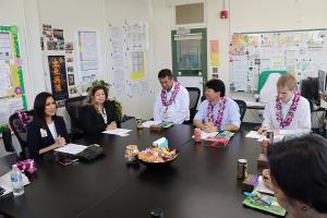 現地2高校(公立カイムキ高校・私立ミッドパシフィック校)視察