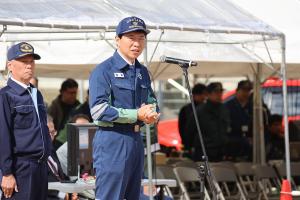 県・津山市総合防災訓練