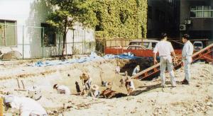 写真１神楽遺跡の調査風景