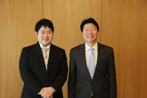 ブザンソン国際若手指揮者コンクール優勝 米田覚士氏 表敬訪問