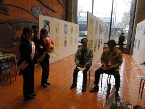 献血会場での激励