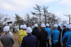 県民参加による山火事跡地への植樹