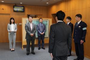 交通安全用品等贈呈式〔瀬戸内海放送〕