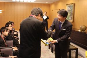 科学の甲子園全国大会優勝 県立岡山朝日高校 表敬訪問