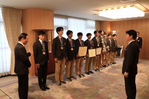 全国大会優勝 関西高校硬式テニス部 表敬訪問