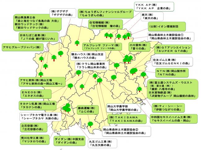 参加企業・団体の活動場所