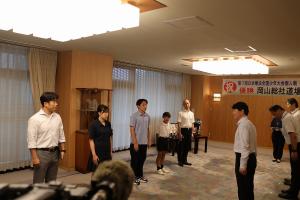 日本拳法全国少年大会優勝選手 表敬訪問