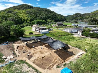 中津遺跡＿調査区東側の空撮写真