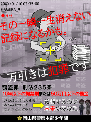 万引きは犯罪です