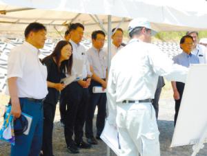 高梁川の治水対策を調査