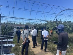 視察の様子を撮影した写真です