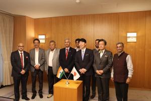インド・プネ大学副学長 プラバラ医科大学学長 岡山大学学長 表敬訪問