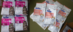 寄附されたフードの写真