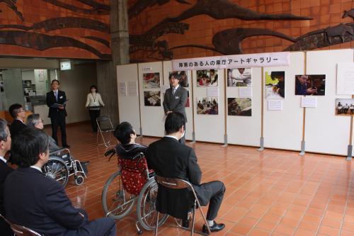 オープニングセレモニー、パネル展の様子