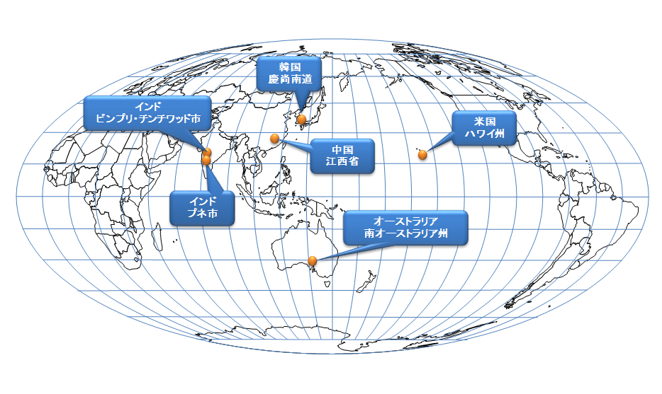 世界地図(交流先)
