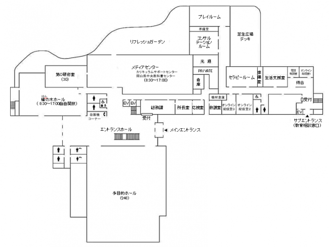 総合教育センター１階平面図