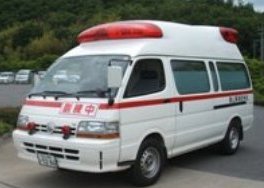 消防学校の訓練用救急車です。
