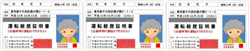 運転経歴証明書イメージ