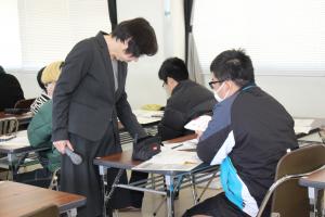 先生のチェックにどきどき