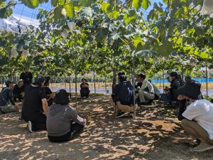 説明を受ける参加者